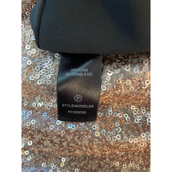 Robert Rodriguez NWOT designer sequin‎ and silk rose gold dress size 8 - Picture 10 of 10